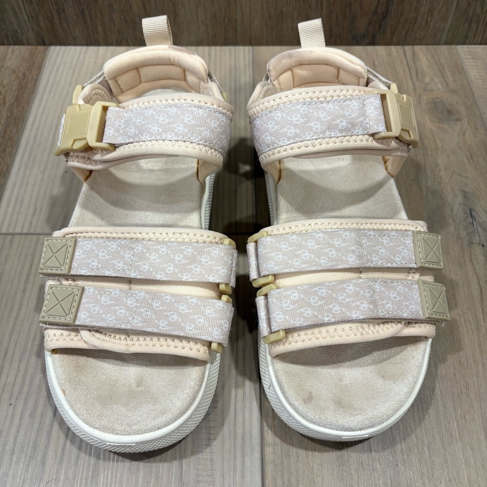 Gravity Defyer Cafe Women's Stress Recovery Support Sandals Size 6 Tan & Cream